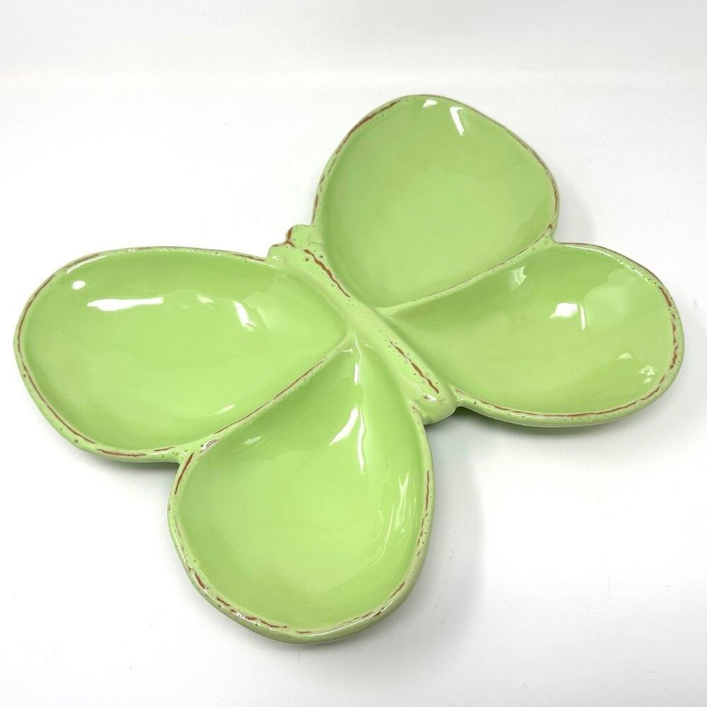 Beautiful Vietri Butterfly Large Sectioned Platter Made In Italy